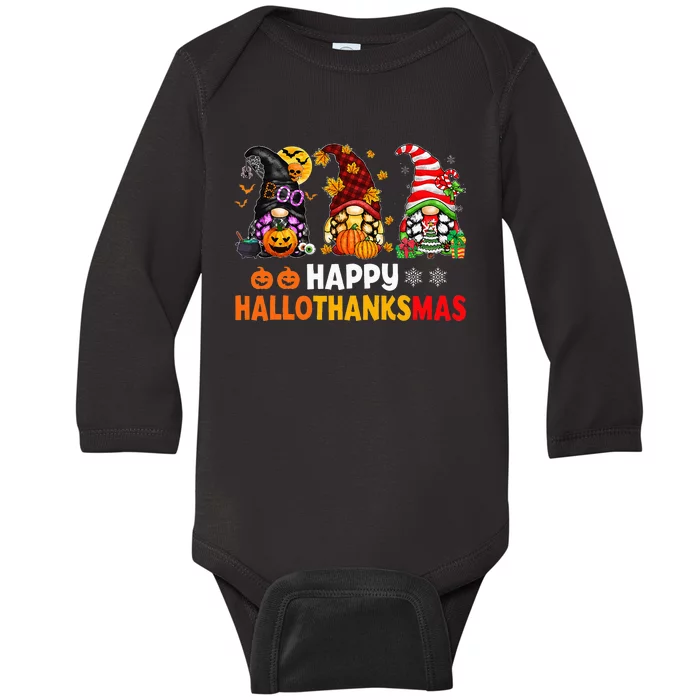 Festive Gnome Decorations for the Holiday Season Baby Long Sleeve Bodysuit