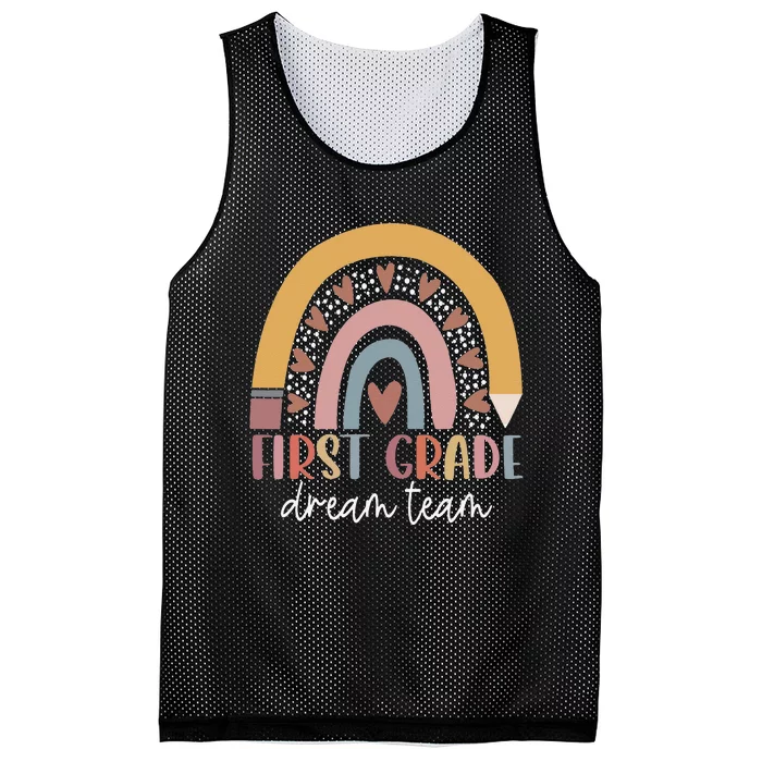 First Grade Dream Team Teacher Back To School Gifts Mesh Reversible Basketball Jersey Tank