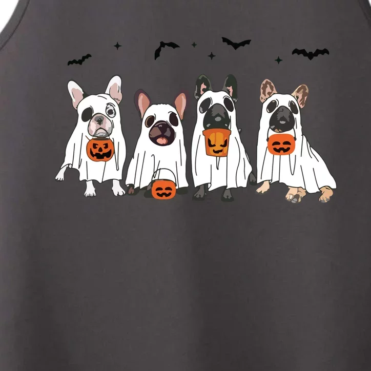 Frenchie Ghost Dog Costume Funny French Bulldog Halloween Performance Tank