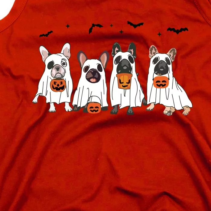 Frenchie Ghost Dog Costume Funny French Bulldog Halloween Tank Top