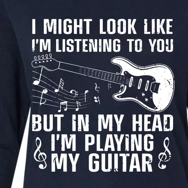 Funny Guitar Design For Men Women Guitarist Guitar Player Womens Cotton Relaxed Long Sleeve T-Shirt