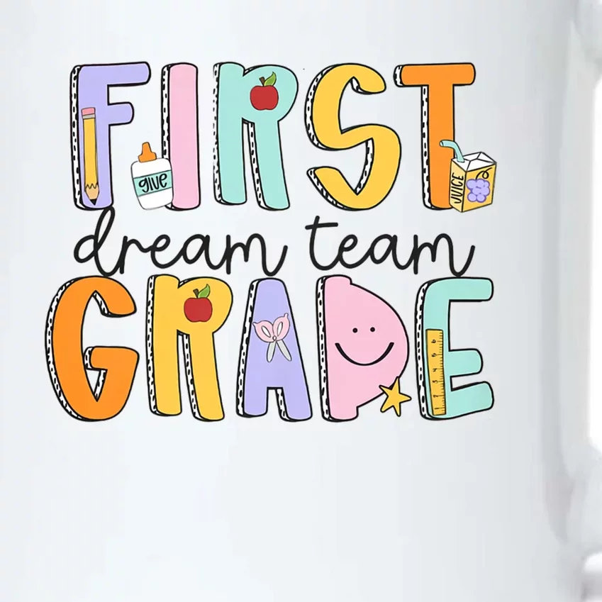 First Grade Dream Team First Day Of School Teacher Students Black Color Changing Mug