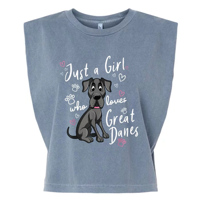 Funny Great Dane Dog Owner Pet Lover Puppy Women Kids Gift Garment-Dyed Women's Muscle Tee