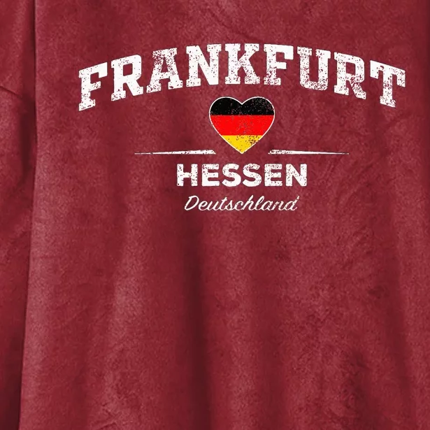 Frankfurt Germany Deutschland Hooded Wearable Blanket