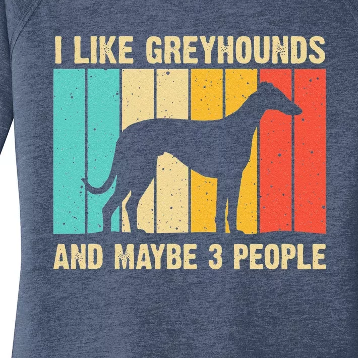 Funny Greyhound Design Women Italian Greyhound Dog Lover Women's Perfect Tri Tunic Long Sleeve Shirt