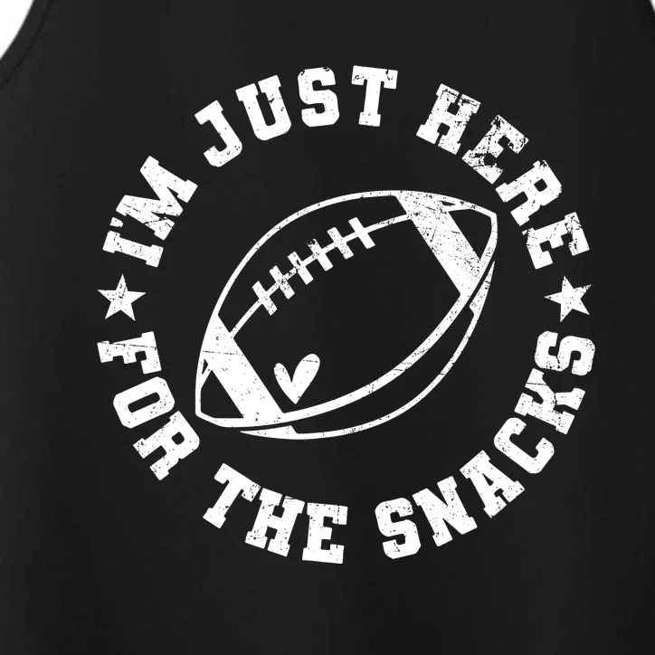 Football Game Day Im Just Here For The Snacks Performance Tank