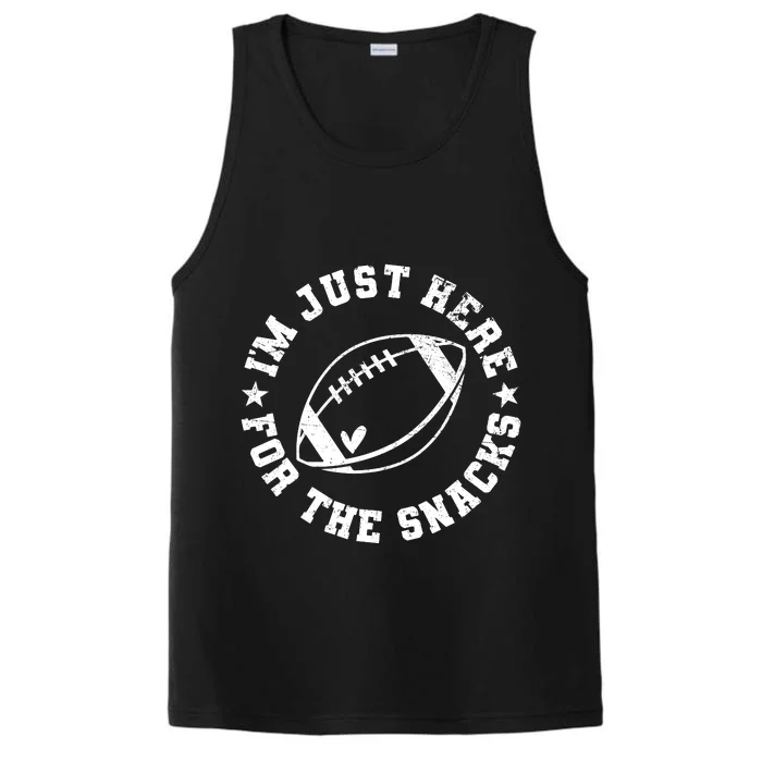 Football Game Day Im Just Here For The Snacks Performance Tank