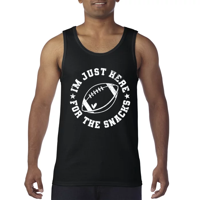 Football Game Day Im Just Here For The Snacks Tank Top