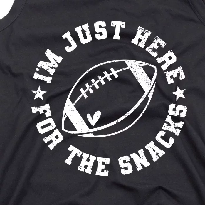 Football Game Day Im Just Here For The Snacks Tank Top