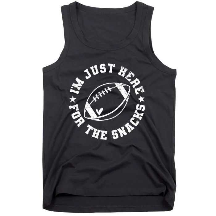 Football Game Day Im Just Here For The Snacks Tank Top