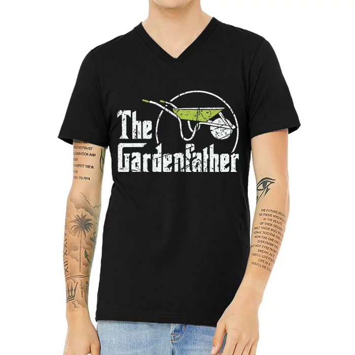 Funny Gardener Dad Garden Father V-Neck T-Shirt