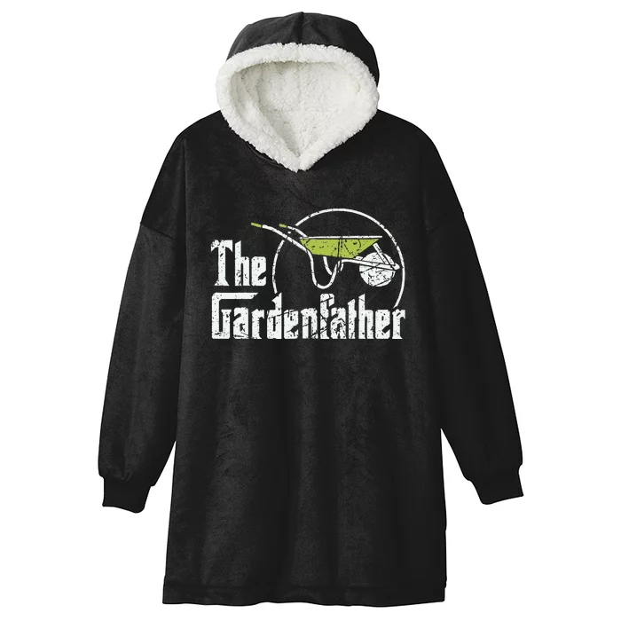 Funny Gardener Dad Garden Father Hooded Wearable Blanket