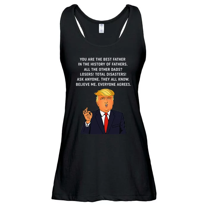 Funny Great Dad Donald Trump FatherS Day Ladies Essential Flowy Tank