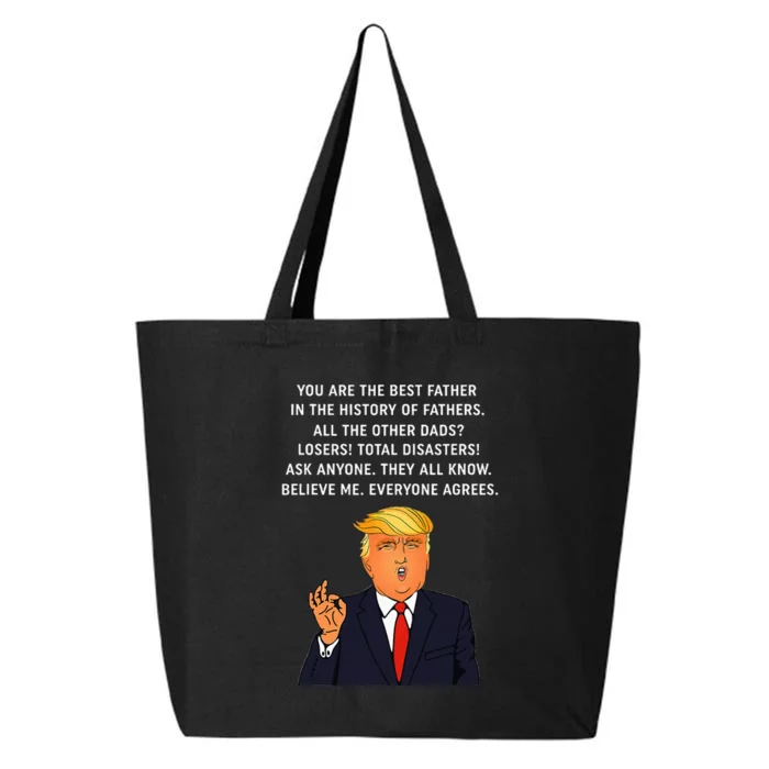 Funny Great Dad Donald Trump FatherS Day 25L Jumbo Tote