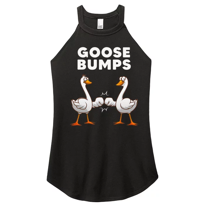 Funny Goose Design For  Geese Duck Animal Lovers Women’s Perfect Tri Rocker Tank