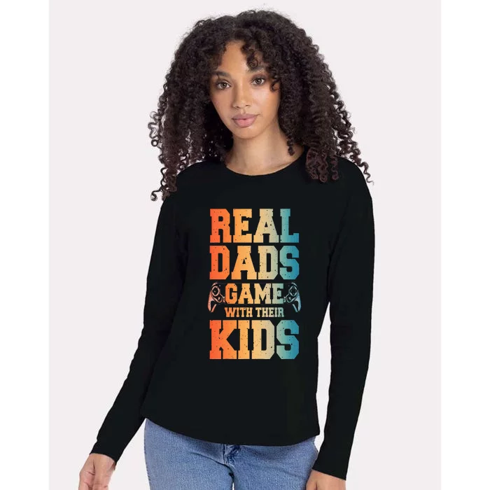 Funny Gamer Dad Art For Gaming Dad Daddy Game Lover Womens Cotton Relaxed Long Sleeve T-Shirt