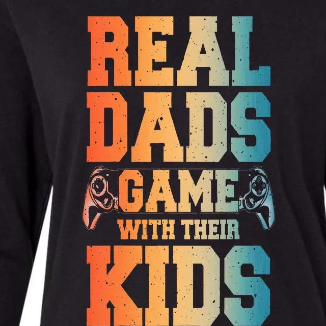 Funny Gamer Dad Art For Gaming Dad Daddy Game Lover Womens Cotton Relaxed Long Sleeve T-Shirt