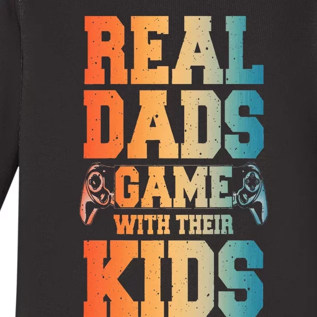 Funny Gamer Dad Art For Gaming Dad Daddy Game Lover Baby Long Sleeve Bodysuit