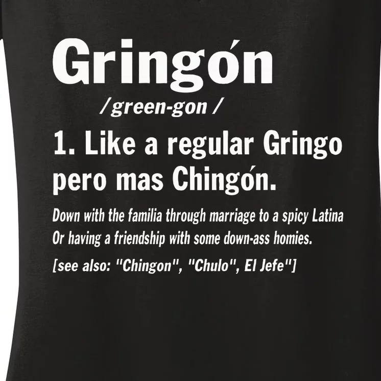 Funny GringóN Definition Women's V-Neck T-Shirt