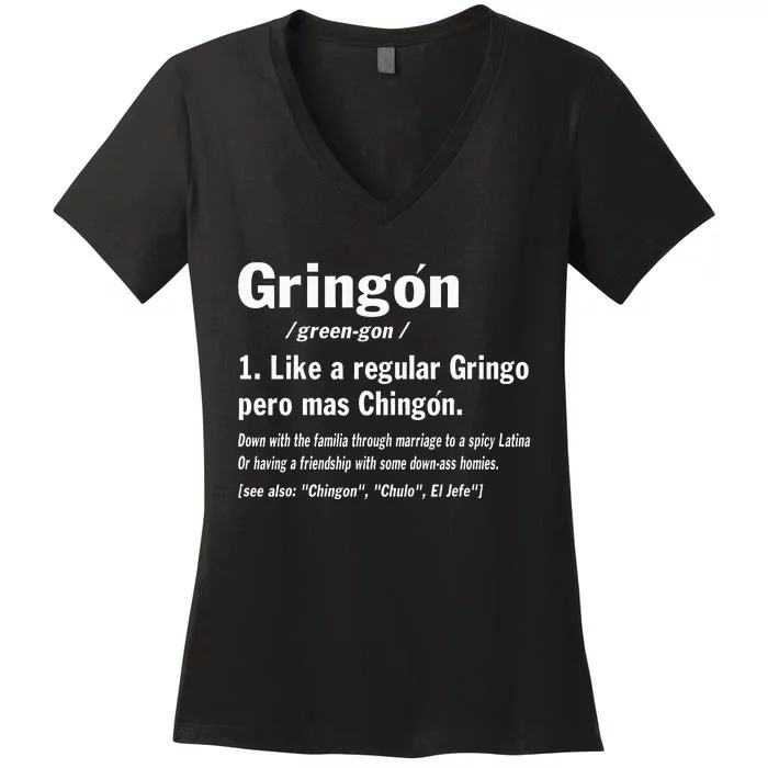 Funny GringóN Definition Women's V-Neck T-Shirt