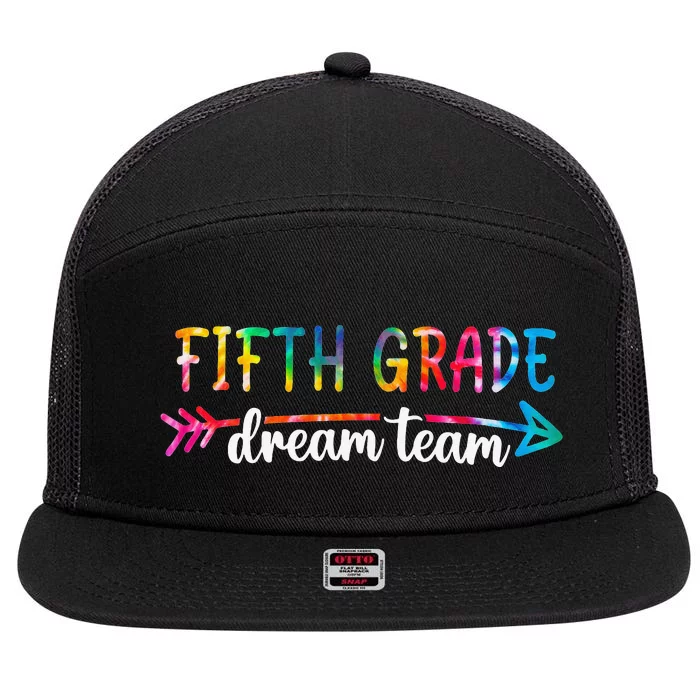 Fifth Grade Dream Team Teacher Back To School Gifts 7 Panel Mesh Trucker Snapback Hat