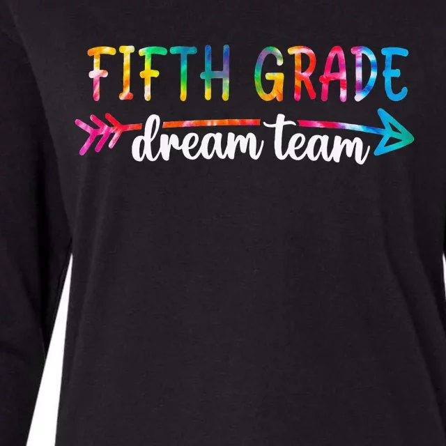 Fifth Grade Dream Team Teacher Back To School Gifts Womens Cotton Relaxed Long Sleeve T-Shirt