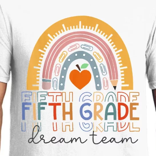 Fifth Grade Dream Team Rainbow Welcome Back To School Pajama Set