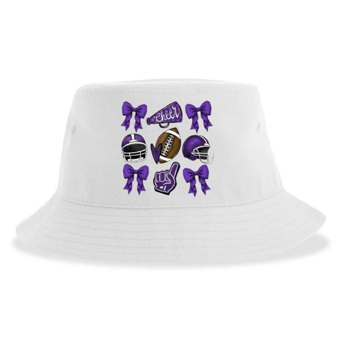 Football Game Day Sports Mom Team Spirit Sports Mom Sustainable Bucket Hat