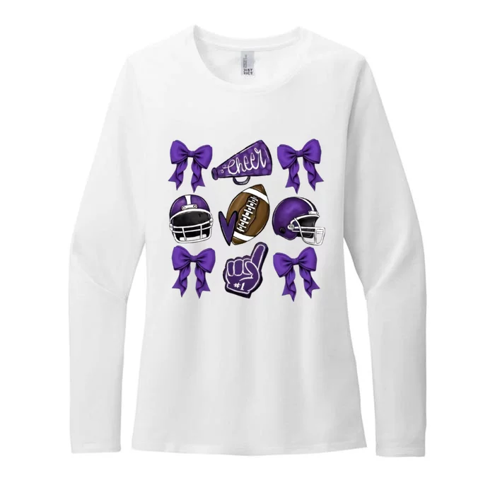 Football Game Day Sports Mom Team Spirit Sports Mom Womens CVC Long Sleeve Shirt