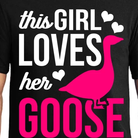 Funny Goose Design This Girl Loves Her Goose Pajama Set