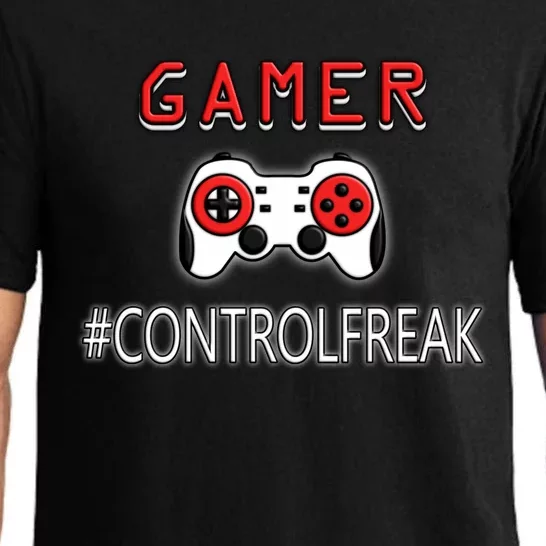 Funny Gamer Design Control Freak For Gaming Fans Video Game Gift Pajama Set