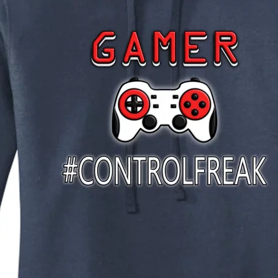 Funny Gamer Design Control Freak For Gaming Fans Video Game Gift Women's Pullover Hoodie