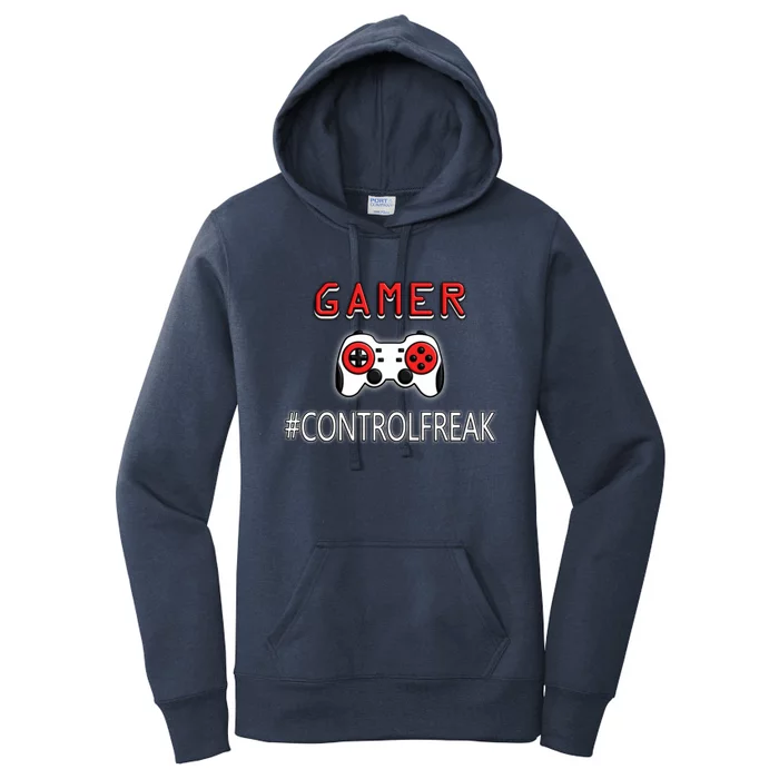 Funny Gamer Design Control Freak For Gaming Fans Video Game Gift Women's Pullover Hoodie