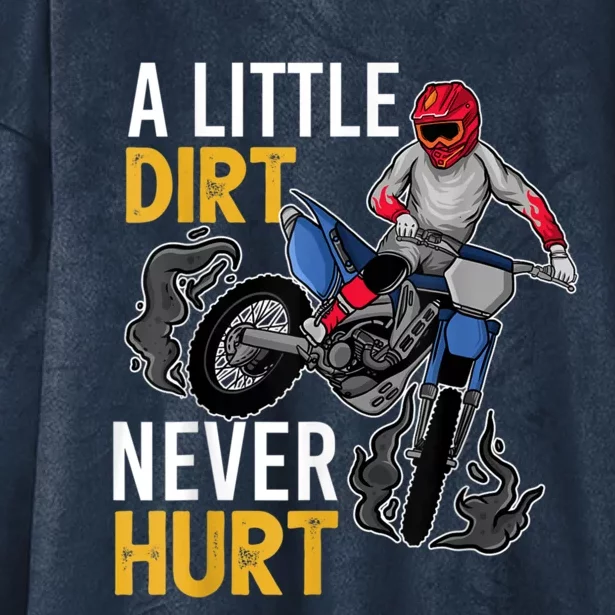 Funny Gift Dirt Bike Design For Kids Boys Girls Motorbike Racing Gift Hooded Wearable Blanket