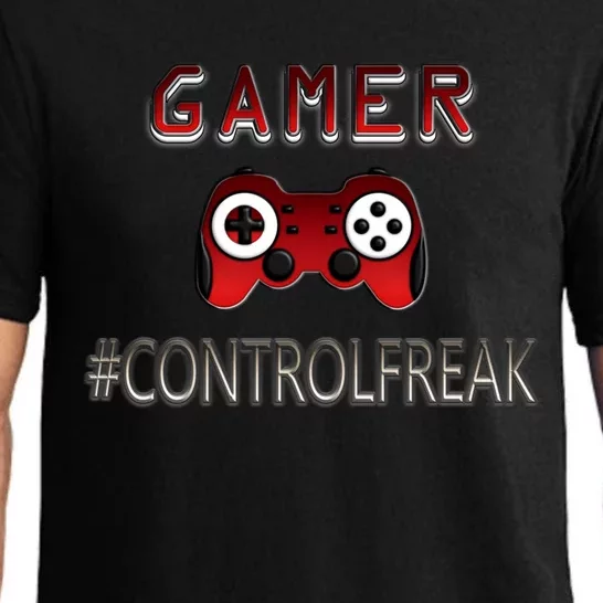 Funny Gamer Design Control Freak For Gaming Fans Video Game Gift Pajama Set