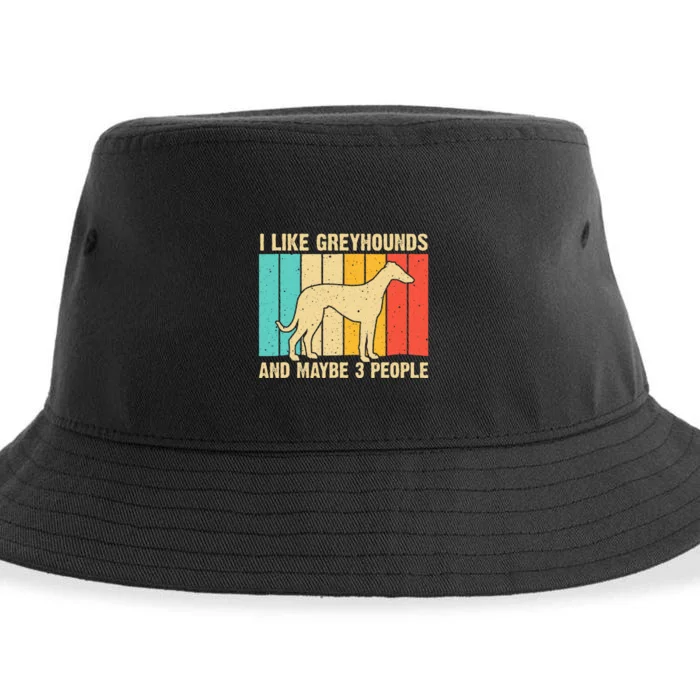 Funny Greyhound Design  Italian Greyhound Dog Lover Sustainable Bucket Hat