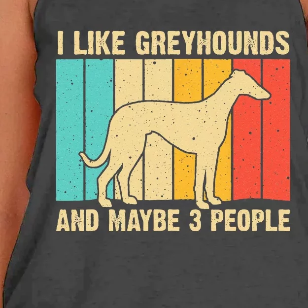 Funny Greyhound Design  Italian Greyhound Dog Lover Women's Knotted Racerback Tank