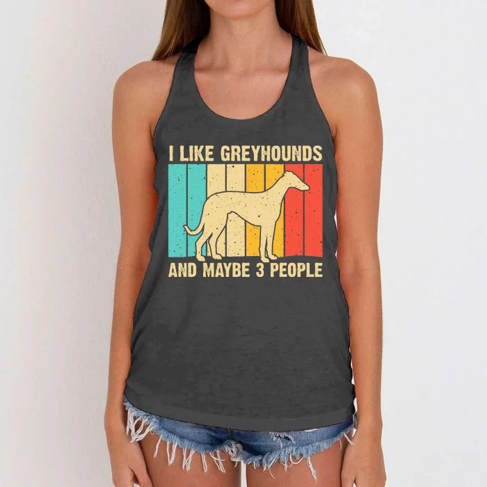 Funny Greyhound Design  Italian Greyhound Dog Lover Women's Knotted Racerback Tank