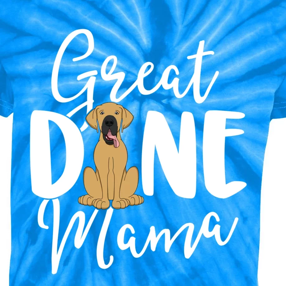 Fawn Great Dane Mama Dog Owner Cool Gift Mom Gift Funny Gift Kids Tie-Dye T-Shirt