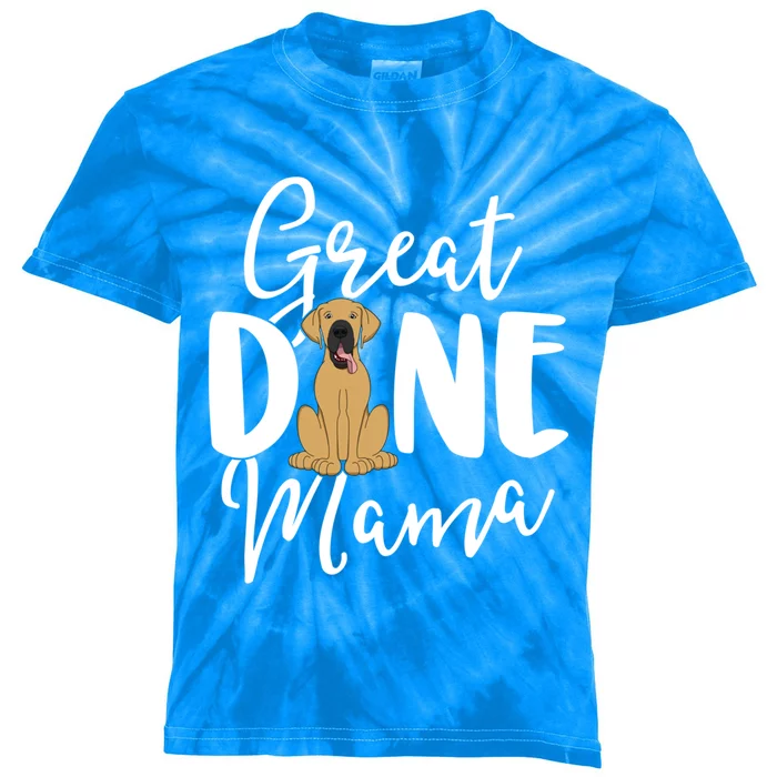 Fawn Great Dane Mama Dog Owner Cool Gift Mom Gift Funny Gift Kids Tie-Dye T-Shirt