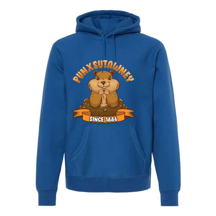 Funny Groundhog Day Phil Cute Ground Hog Punxsutawney Gift Premium Hoodie