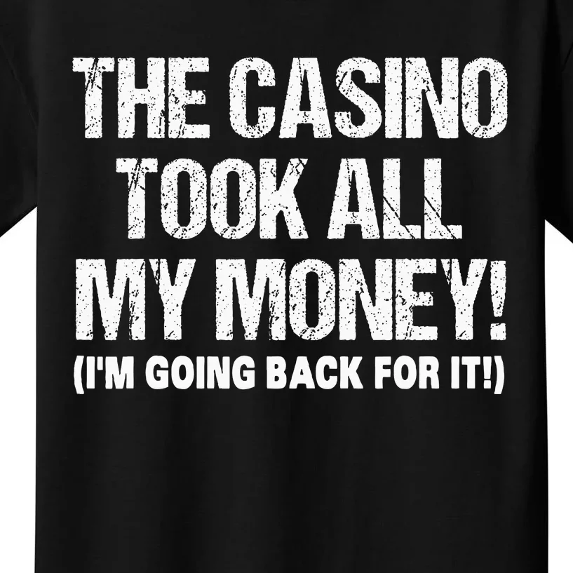 Funny Gambling Design Poker Lovers Gamblers Kids T-Shirt