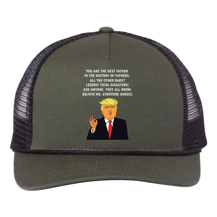 Funny Great Dad Donald Trump Fathers Day Gift Retro Rope Trucker Hat Cap