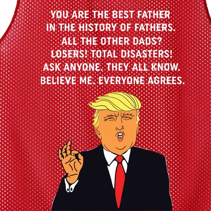 Funny Great Dad Donald Trump Fathers Day Gift Mesh Reversible Basketball Jersey Tank