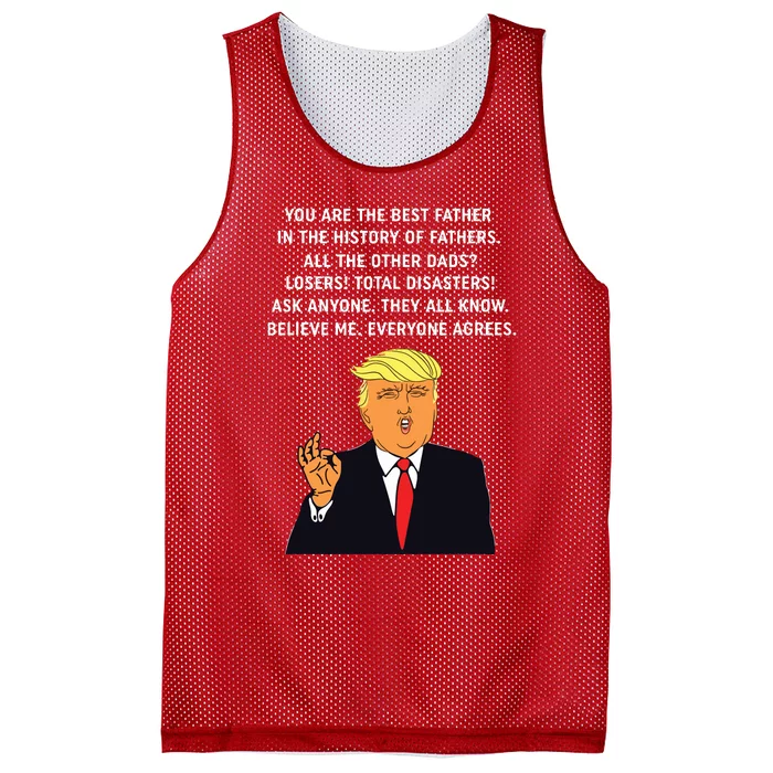 Funny Great Dad Donald Trump Fathers Day Gift Mesh Reversible Basketball Jersey Tank