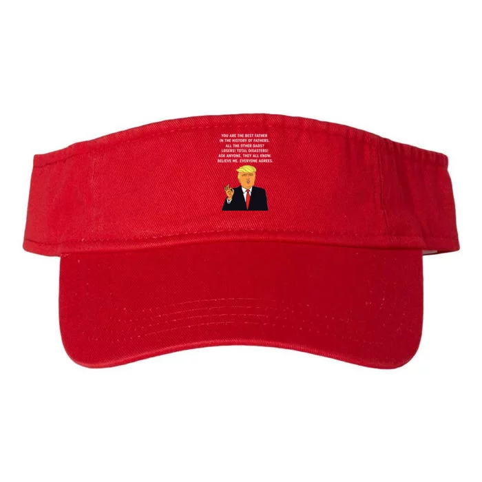 Funny Great Dad Donald Trump Fathers Day Gift Valucap Bio-Washed Visor