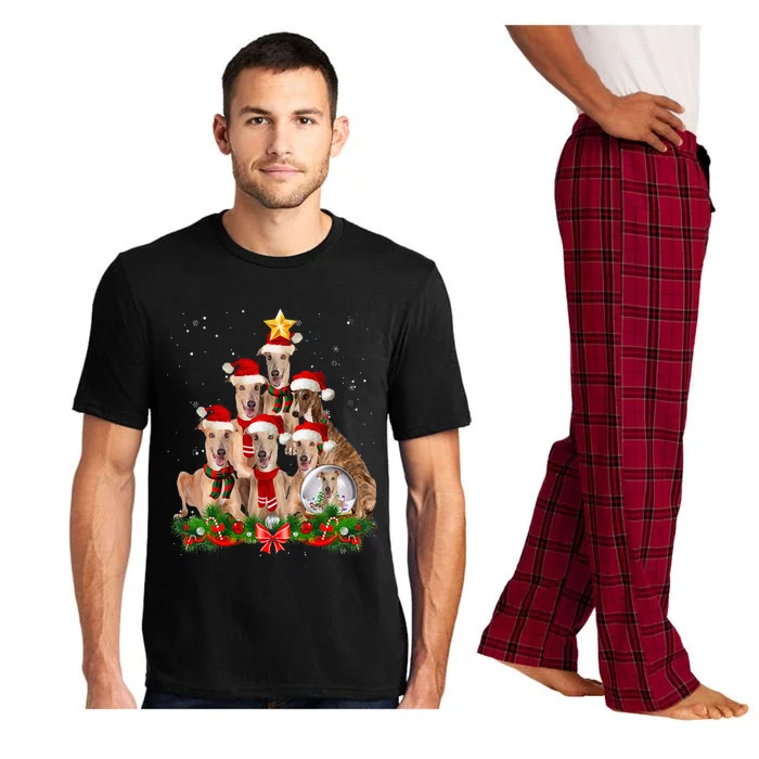 Funny Greyhound Dog Christmas Tree Pajama Set