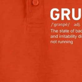 Funny Grunpy Definition Running Runner Gag Marathon Dry Zone Grid Performance Polo