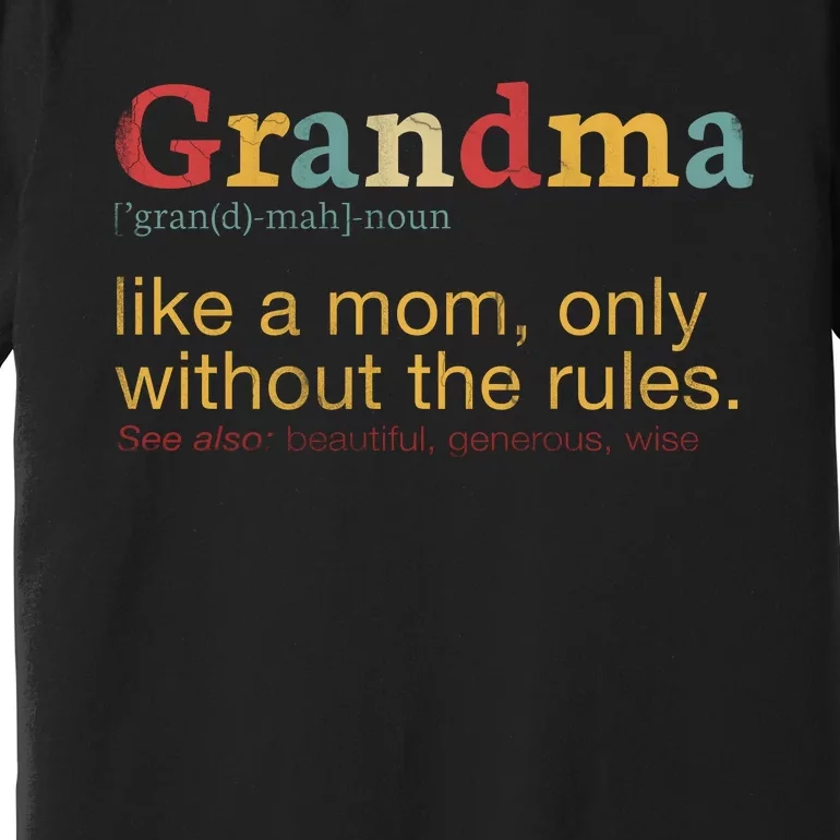 Funny Grandma Defination Premium T-Shirt