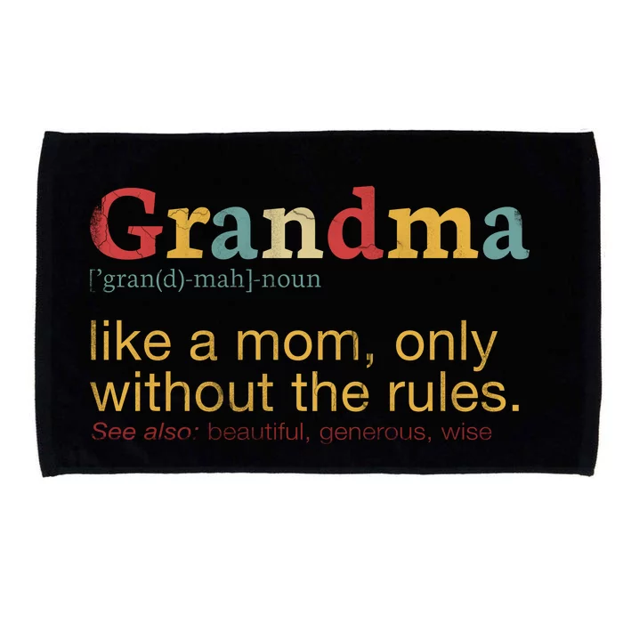 Funny Grandma Defination Microfiber Hand Towel